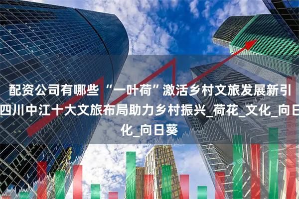 配资公司有哪些 “一叶荷”激活乡村文旅发展新引擎 四川中江十大文旅布局助力乡村振兴_荷花_文化_向日葵