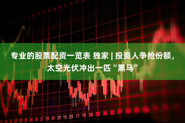 专业的股票配资一览表 独家 | 投资人争抢份额，太空光伏冲出一匹“黑马”