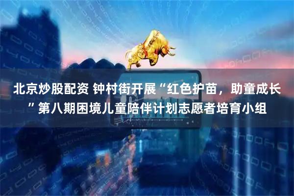 北京炒股配资 钟村街开展“红色护苗，助童成长”第八期困境儿童陪伴计划志愿者培育小组